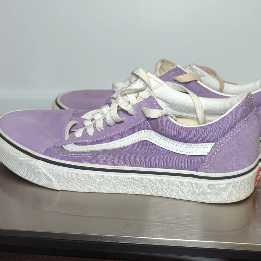 Vans Old Skool Low-Top Sneakers Purple + White Men's Size 9 Women's Size 10.5 - Picture 5 of 9
